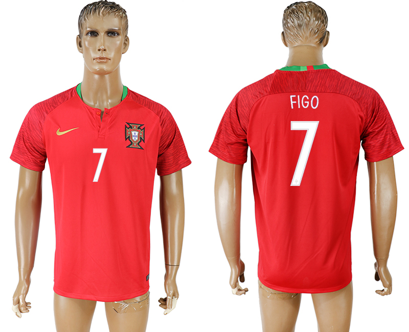 2018 world cup Maillot de foot Portugal #7 FIGO RED